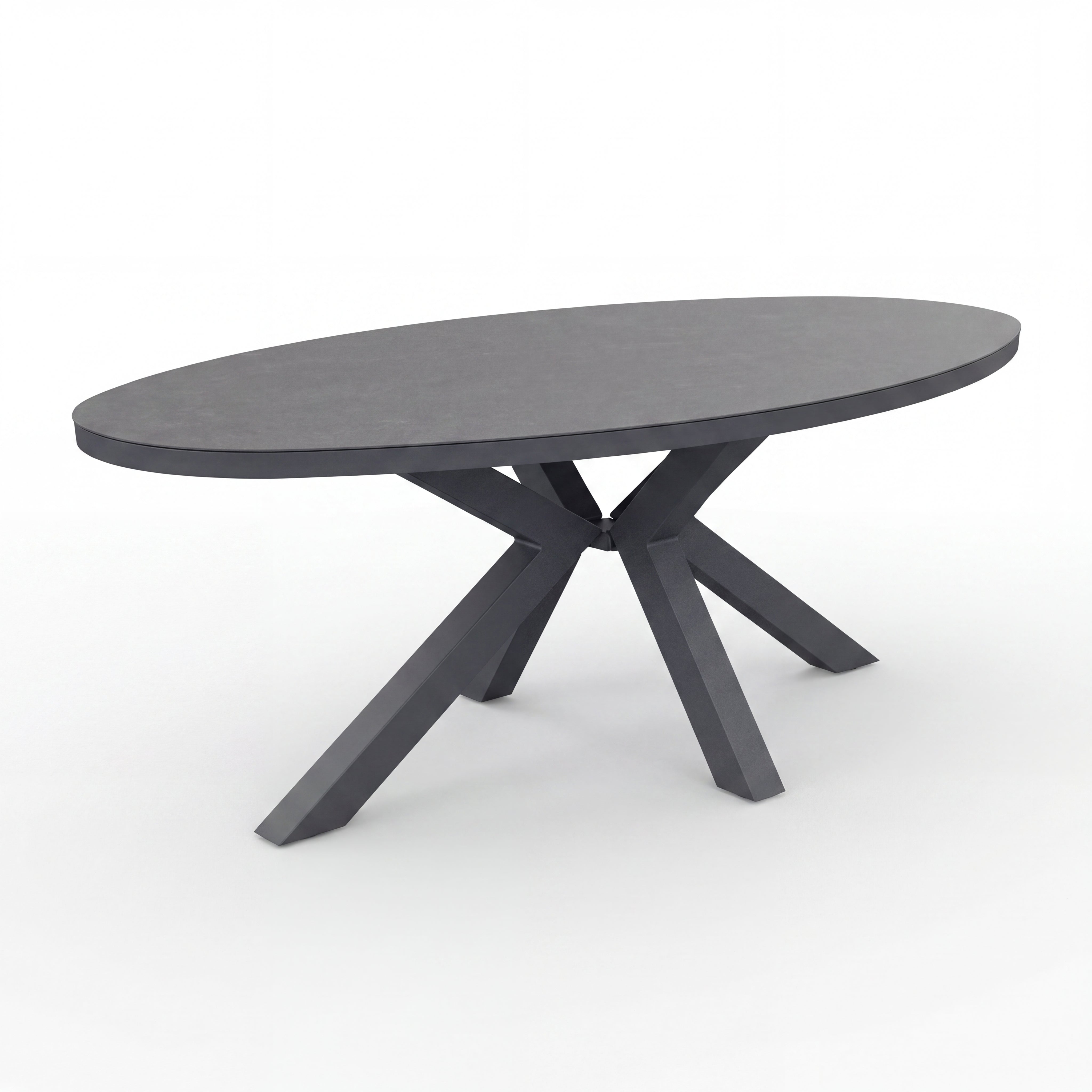 Akron Ovaler Gartentisch 220 cm – Keramikplatte