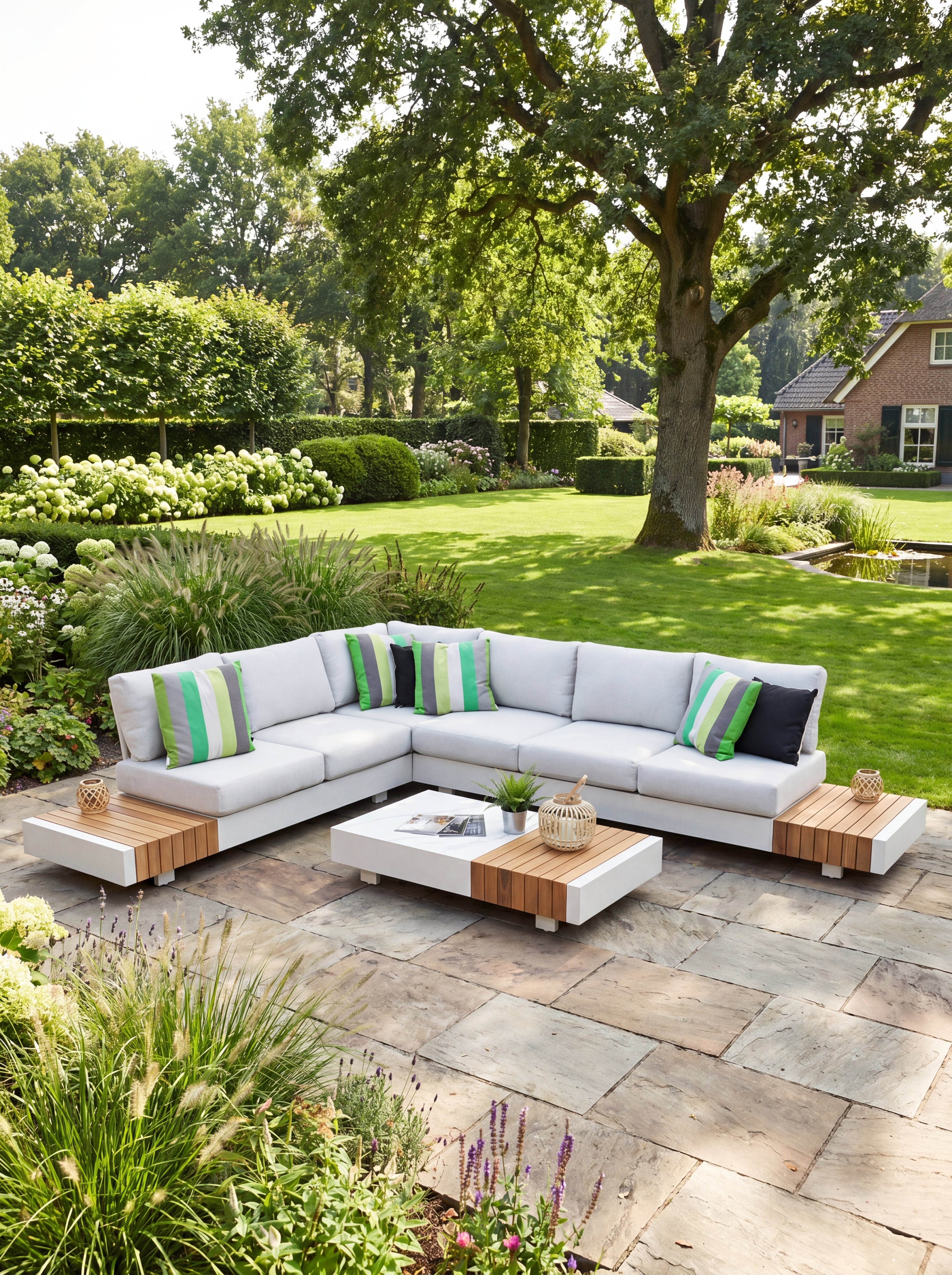 Athene Eckloungeset - White / Rechts