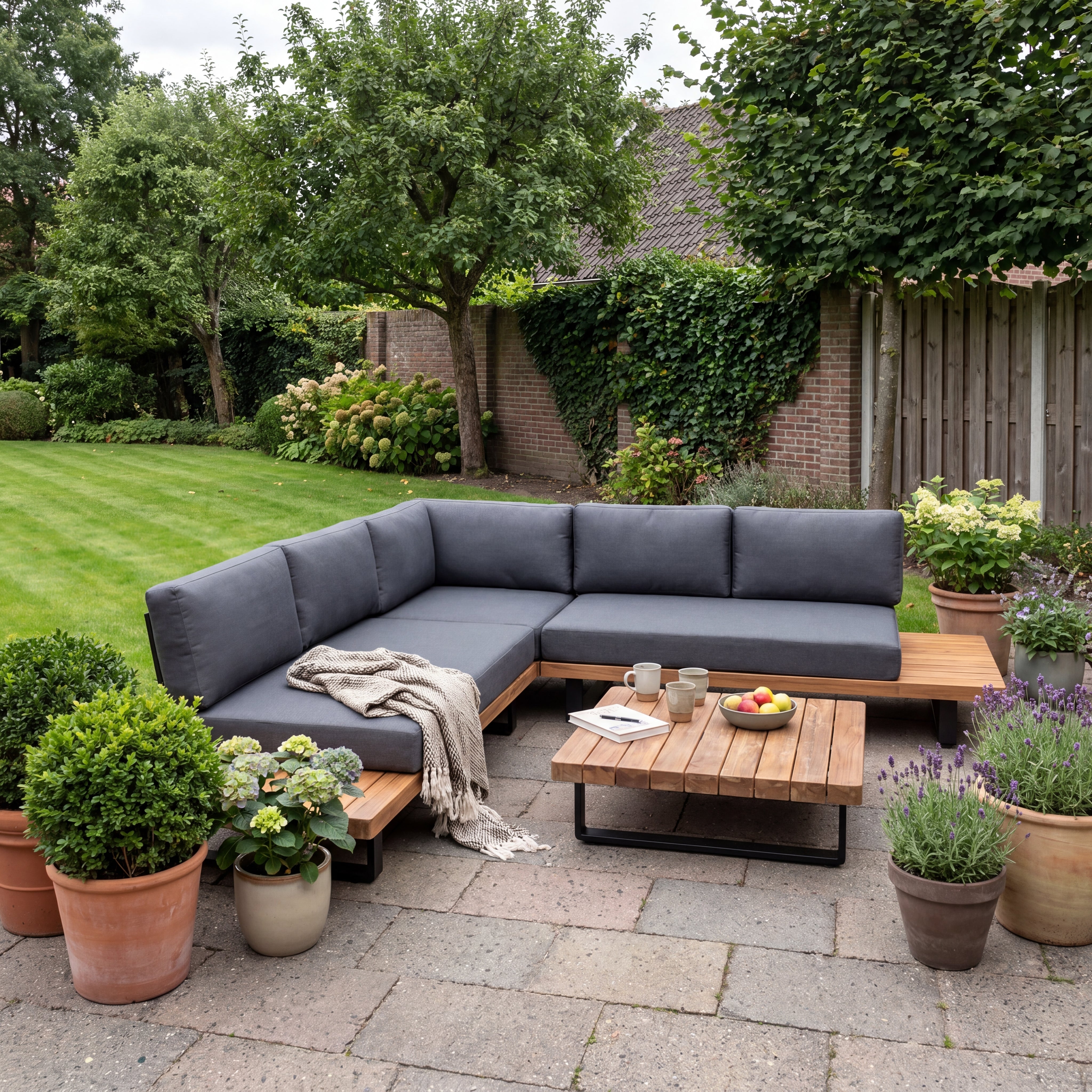 Atlanta Eck-Gartenlounge Set | Aluminium