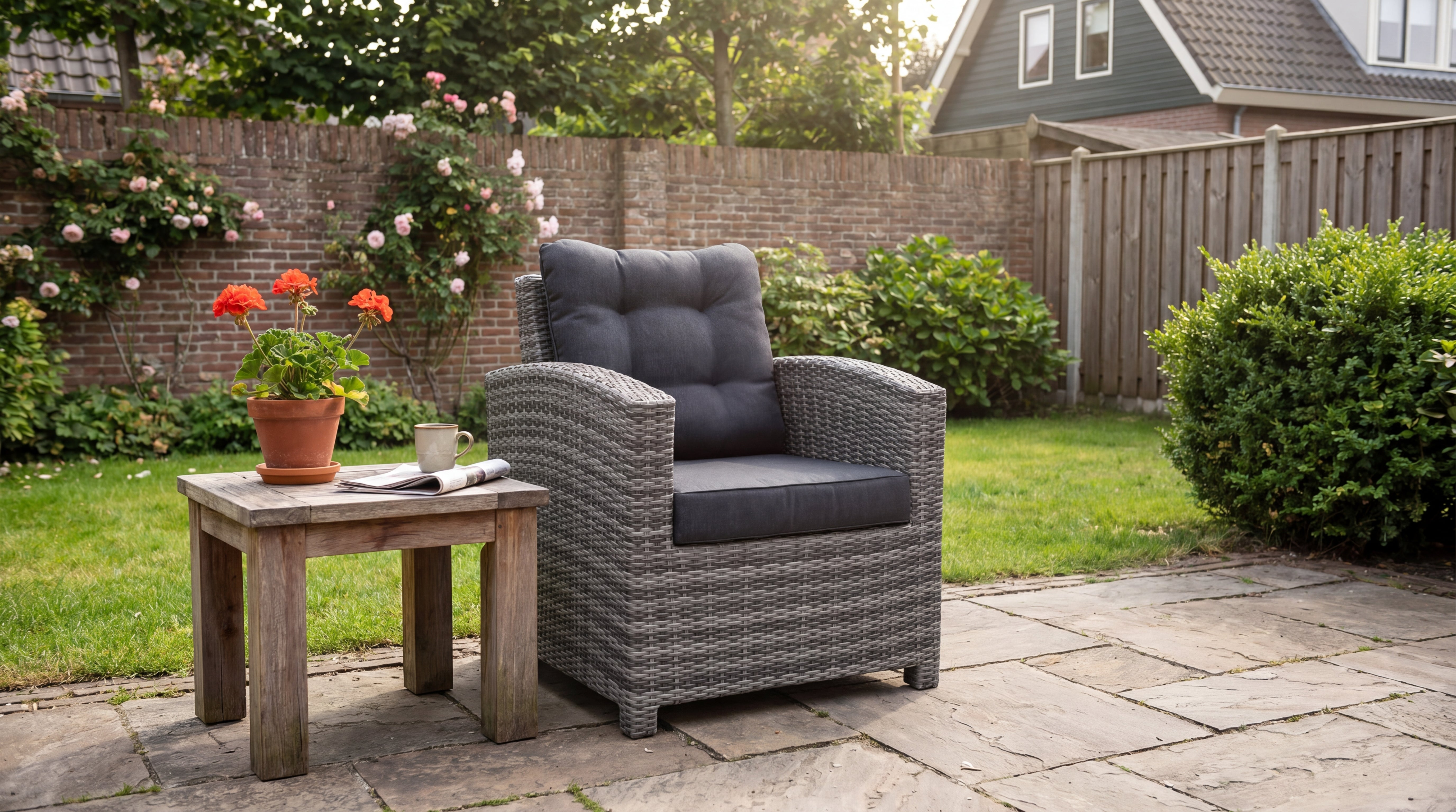 Las Palmas Loungesessel | Polyrattan - Light Grey