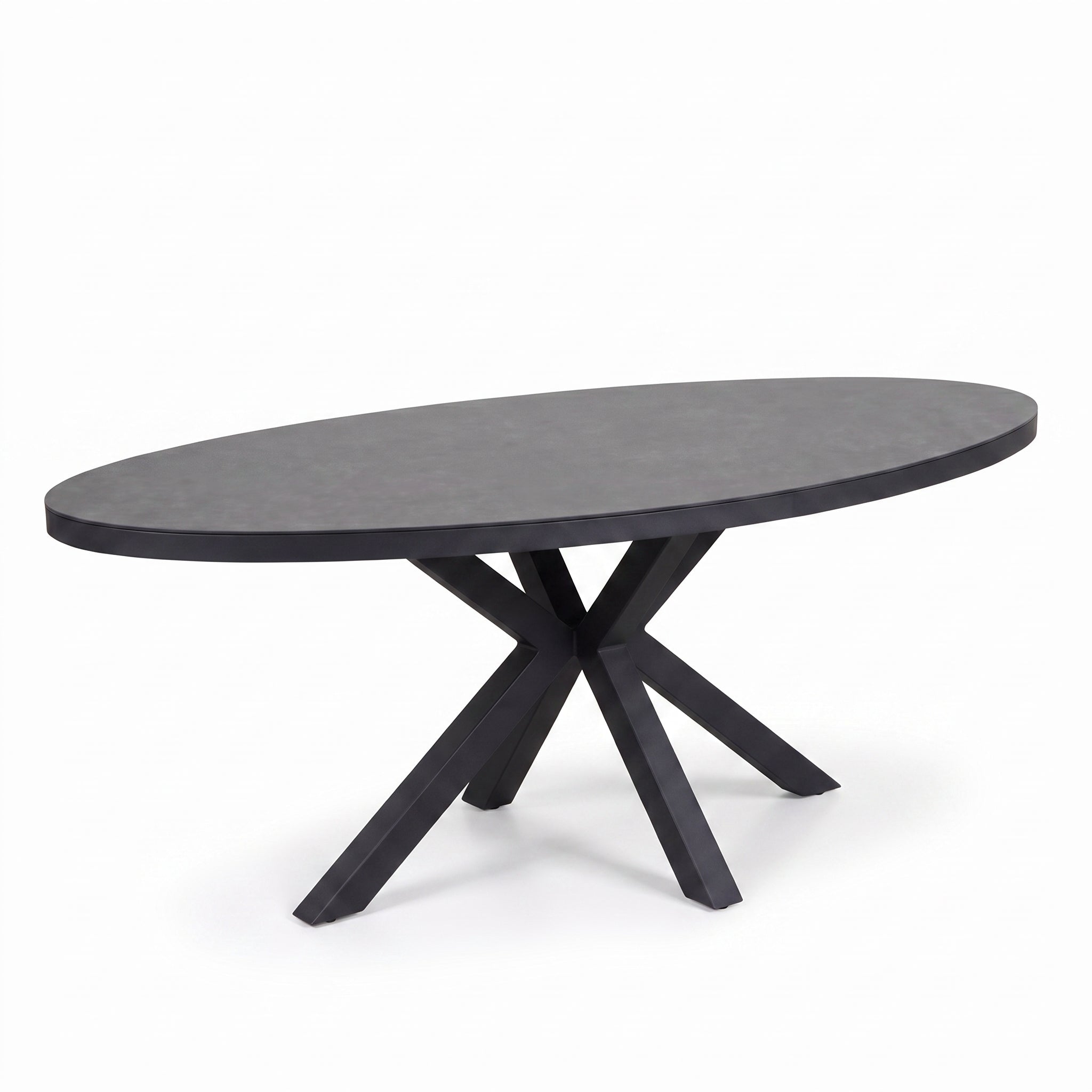 Akron Ovale Tuintafel 180 cm - Keramisch blad in einem stimmungsvollen Garten - Outnest Gartenmöbel