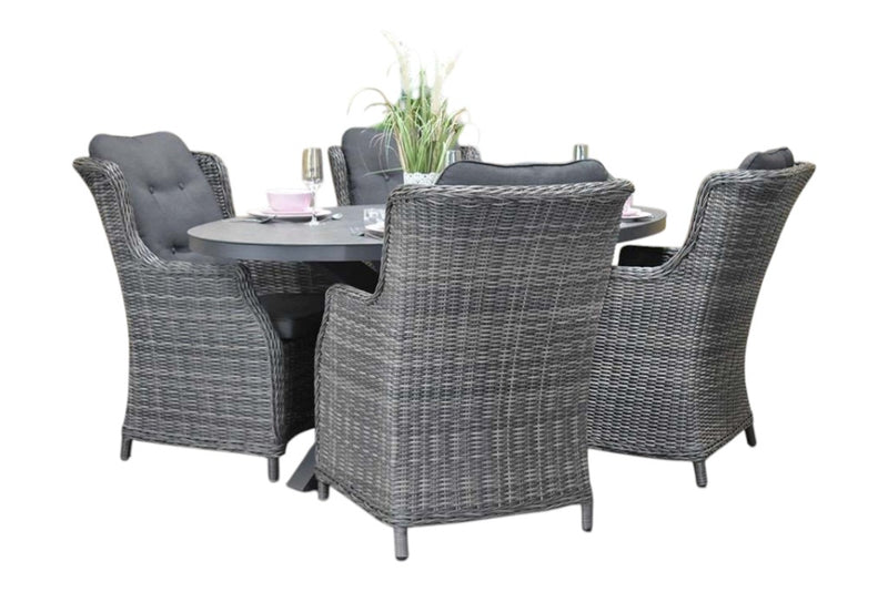 Akron-Darwin Tuinset 4 Personen - Keramisch blad / Kobo Grey
