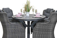 Akron-Darwin Tuinset 4 Personen - Keramisch blad / Kobo Grey