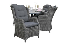 Akron-Darwin Tuinset 4 Personen - Keramisch blad / Kobo Grey