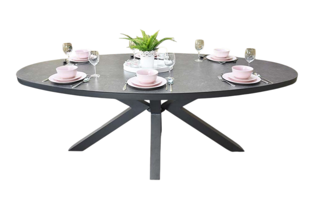 Akron Ovale Tuintafel 220 cm - Keramisch blad