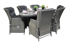 Akron-Darwin verstelbare Tuinset 6 Personen - Keramisch blad / Kobo Grey