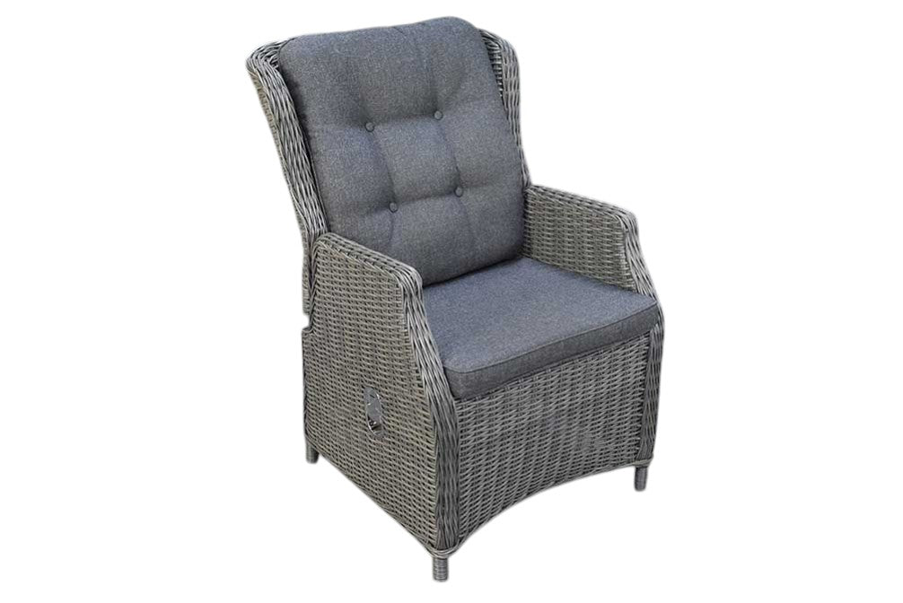 Akron-Darwin verstelbare Tuinset 6 Personen - Keramisch blad / Rock Grey