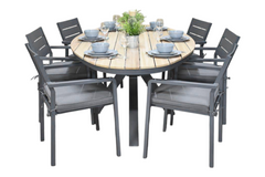 Akron-Bolton Tuinset 6 Personen - Teak