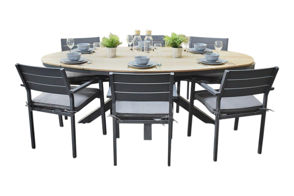 Akron-Bolton Tuinset 6 Personen - Teak