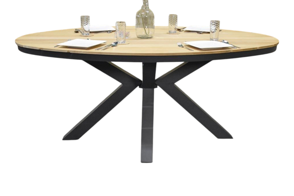 Akron Ovale Tuintafel 180 cm - Teak