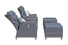 Alicante Verstelbare Loungeset - Kobo Grey