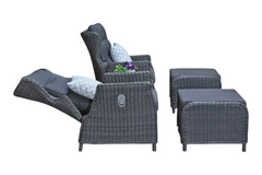Alicante Verstelbare Loungeset - Rock Grey