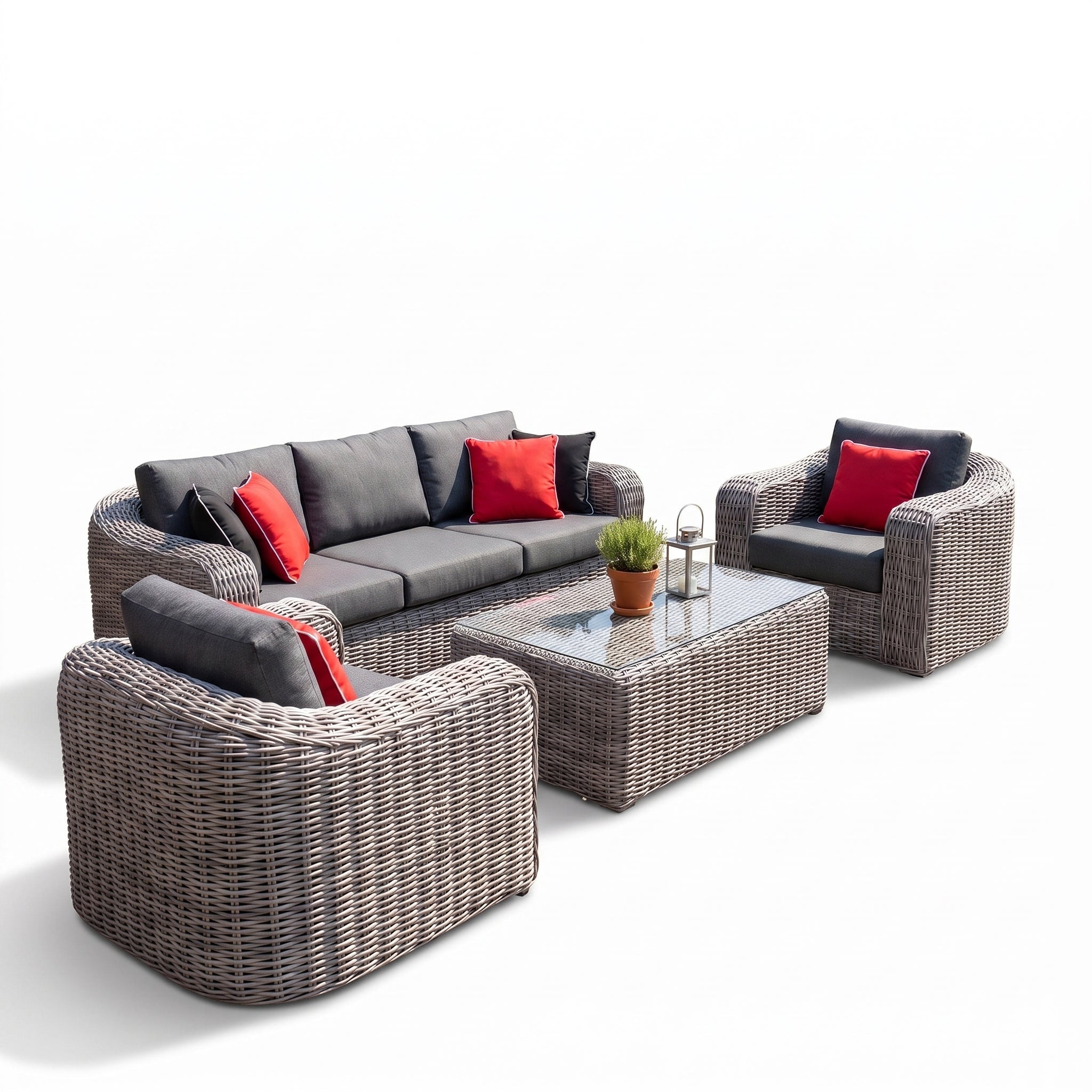 Arrecife Loungeset in einem stimmungsvollen Garten - Outnest Gartenmöbel