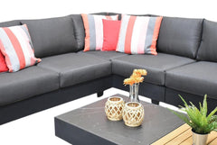 Athene Hoek Loungeset - Black / Rechts