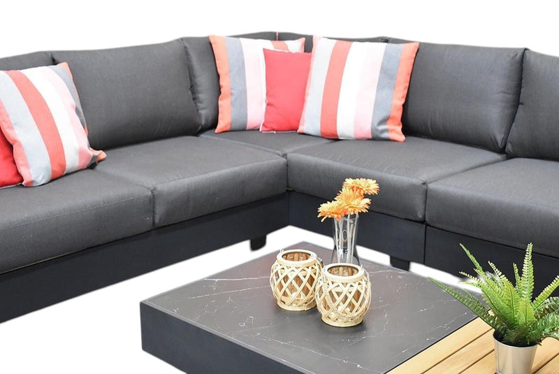 Athene Hoek Loungeset - Black / Rechts