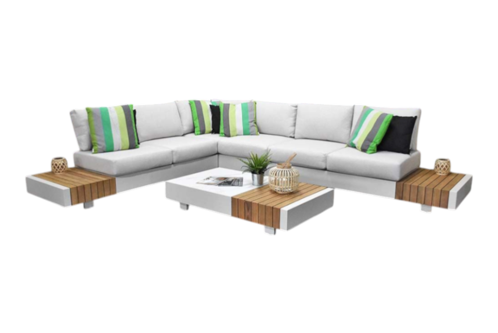 Athene Hoek Loungeset - White / Rechts