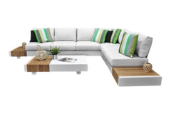 Athene Hoek Loungeset - White / Links