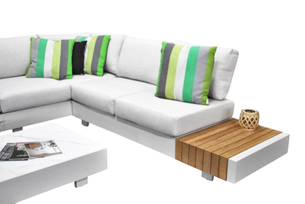 Athene Hoek Loungeset - White / Links