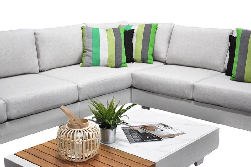 Athene Hoek Loungeset - White / Links