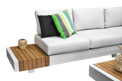 Athene Hoek Loungeset - White / Links