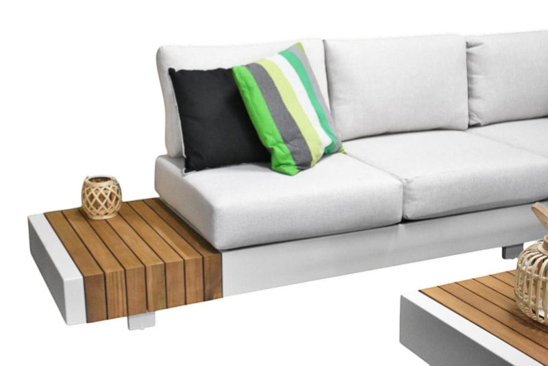 Athene Hoek Loungeset - White / Links