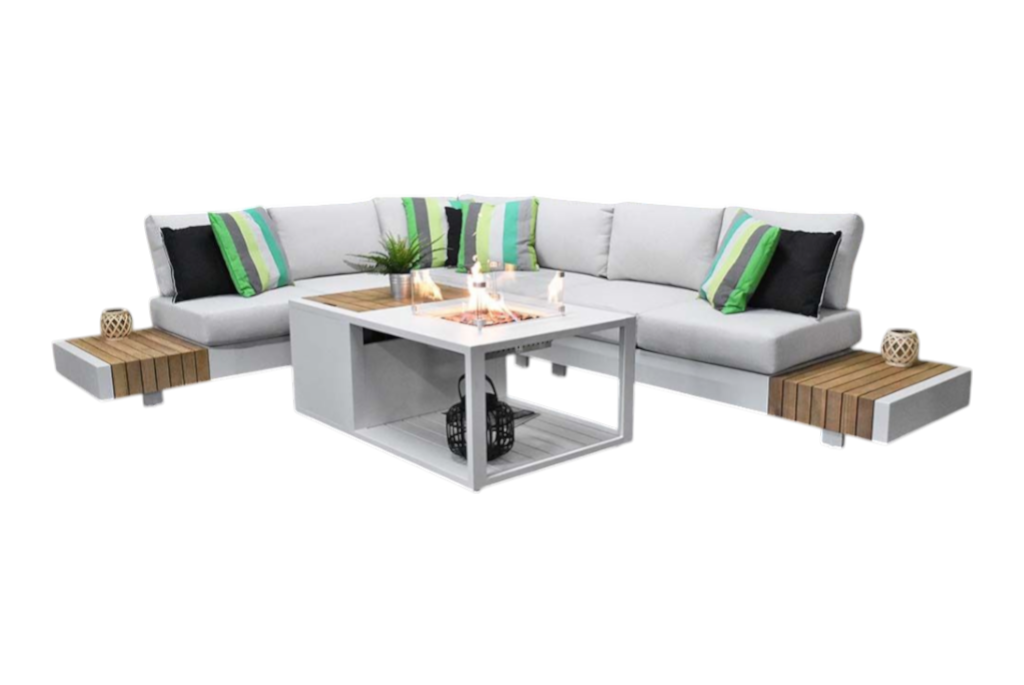Athene Hoek Loungeset - White / Ja / Rechts