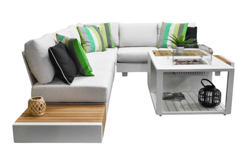 Athene Hoek Loungeset - White / Ja / Links