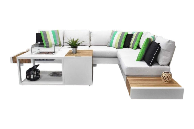 Athene Hoek Loungeset - White / Ja / Links
