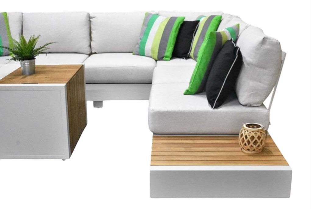 Athene Hoek Loungeset - White / Ja / Links