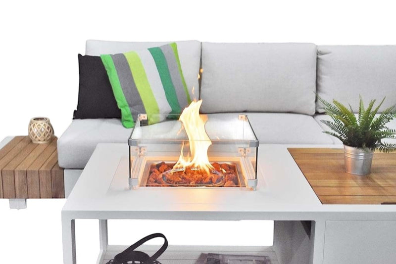 Athene Hoek Loungeset - White / Ja / Links