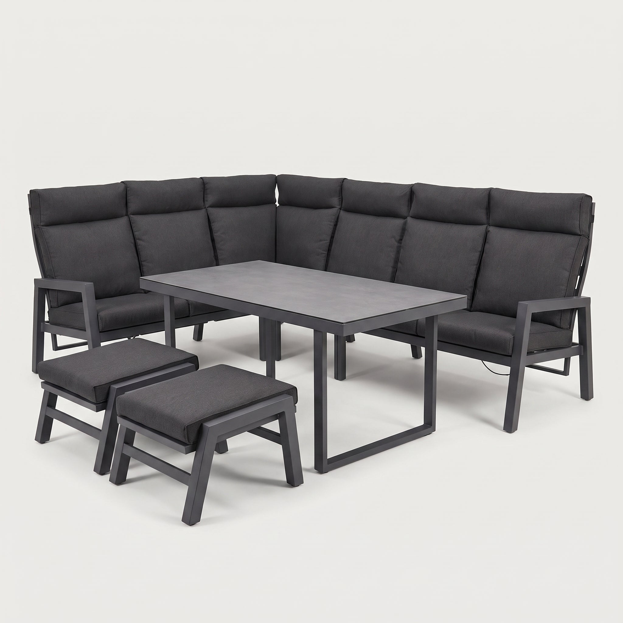 Atletico Lounge Dining Eckbank Dark Grey - Studiofoto - Outnest