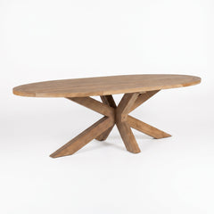 Balok ovaler Gartentisch 240 cm Teak Natural - Studio Shot - Outnest Gartenmöbel