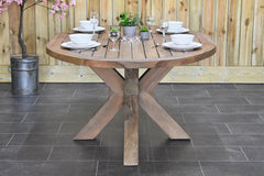 Balok ovale tuintafel 200 cm teak - afbeelding 2 - Outnest