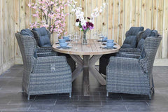 Balok Barcelona tuinset 8 personen teak Kobo Grey - afbeelding 4 - Outnest