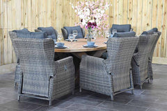 Balok Barcelona tuinset 8 personen teak Kobo Grey - afbeelding 3 - Outnest
