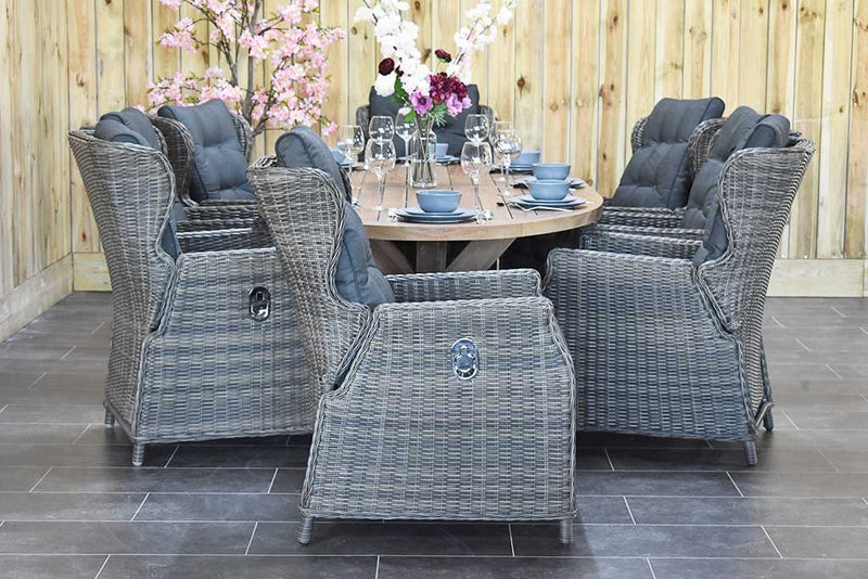 Balok Barcelona tuinset 8 personen teak Kobo Grey - afbeelding 6 - Outnest