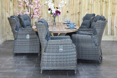 Balok Barcelona tuinset 6 personen teak Kobo Grey - afbeelding 6 - Outnest