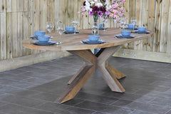 Balok ovale tuintafel 240 cm teak - afbeelding 4 - Outnest