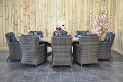 Balok Delano tuinset 8 personen teak Kobo Grey - afbeelding 3 - Outnest
