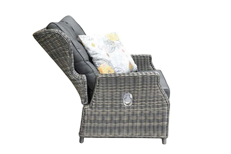 Barcelona Verstelbare Dining Loungeset 2-zits + 2 stoelen - Glas / Kobo Grey