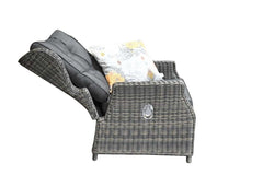 Barcelona Verstelbare Dining Loungeset 2-zits + 2 stoelen - Glas / Kobo Grey