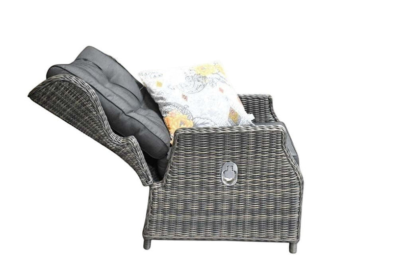 Barcelona Verstelbare Dining Loungeset 2-zits + 2 stoelen - Glas / Kobo Grey
