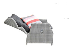 Barcelona Verstelbare Dining Loungeset 2-zits + 2 stoelen - Glas / Light Kobo Grey