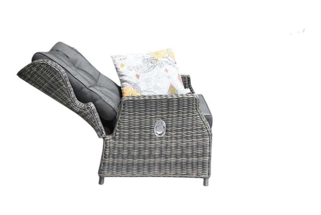 Barcelona Verstelbare Dining Loungeset 2-zits + 2 stoelen - Spraystone / Kobo Grey