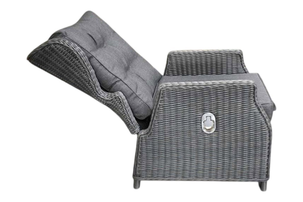 Barcelona Verstelbare Loungeset 2-zits + 2 stoelen - Rock Grey
