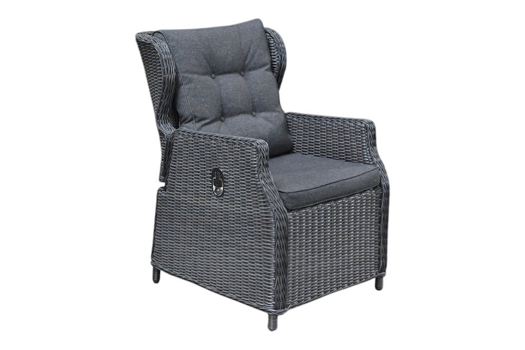 Barcelona verstelbare dining tuinstoel volledig wicker Rock Grey