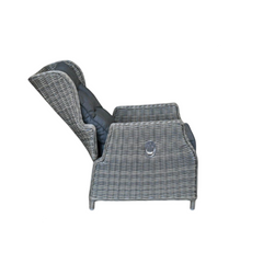 Barcelona Verstelbare Loungestoel - Kobo Grey