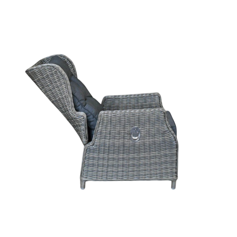 Barcelona Verstelbare Loungestoel - Kobo Grey
