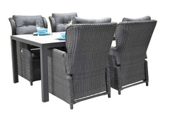 Bergamo-Barcelona verstelbare Tuinset 4 Personen