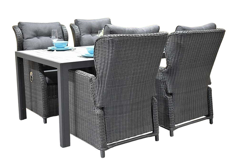 Bergamo-Barcelona verstelbare Tuinset 4 Personen